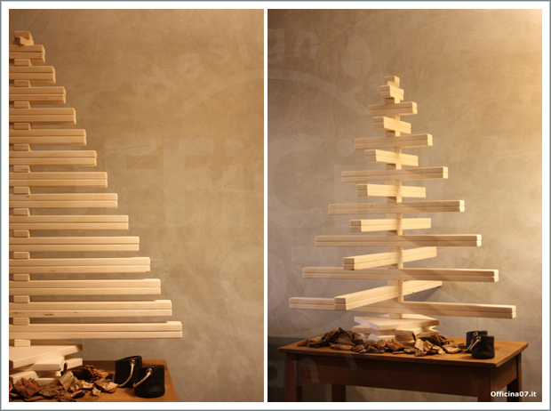 wooden christmas tree