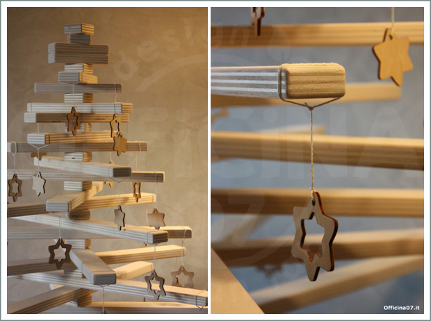 wooden christmas tree